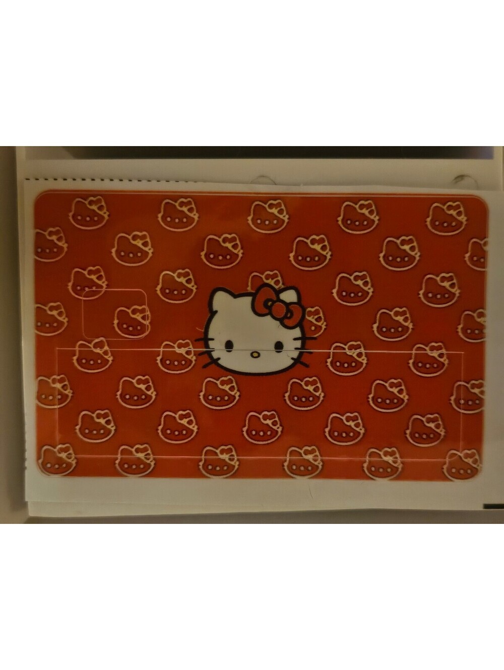 Hello Kitty head on AOP red  background Bank/Credit/Debit Card Skin Sticker -NEW